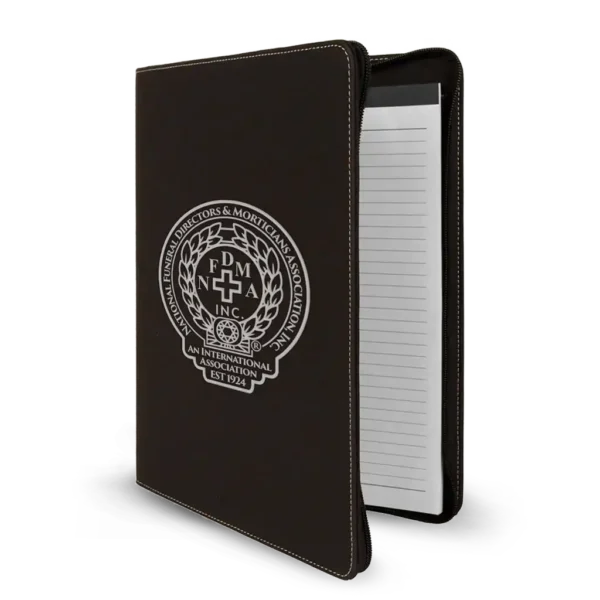 Zipper Legal Notebook - Laser Etched