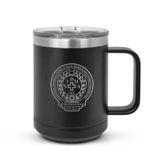 15 Oz Polar Camel Coffee Mug w/ Lid - Laser Etched